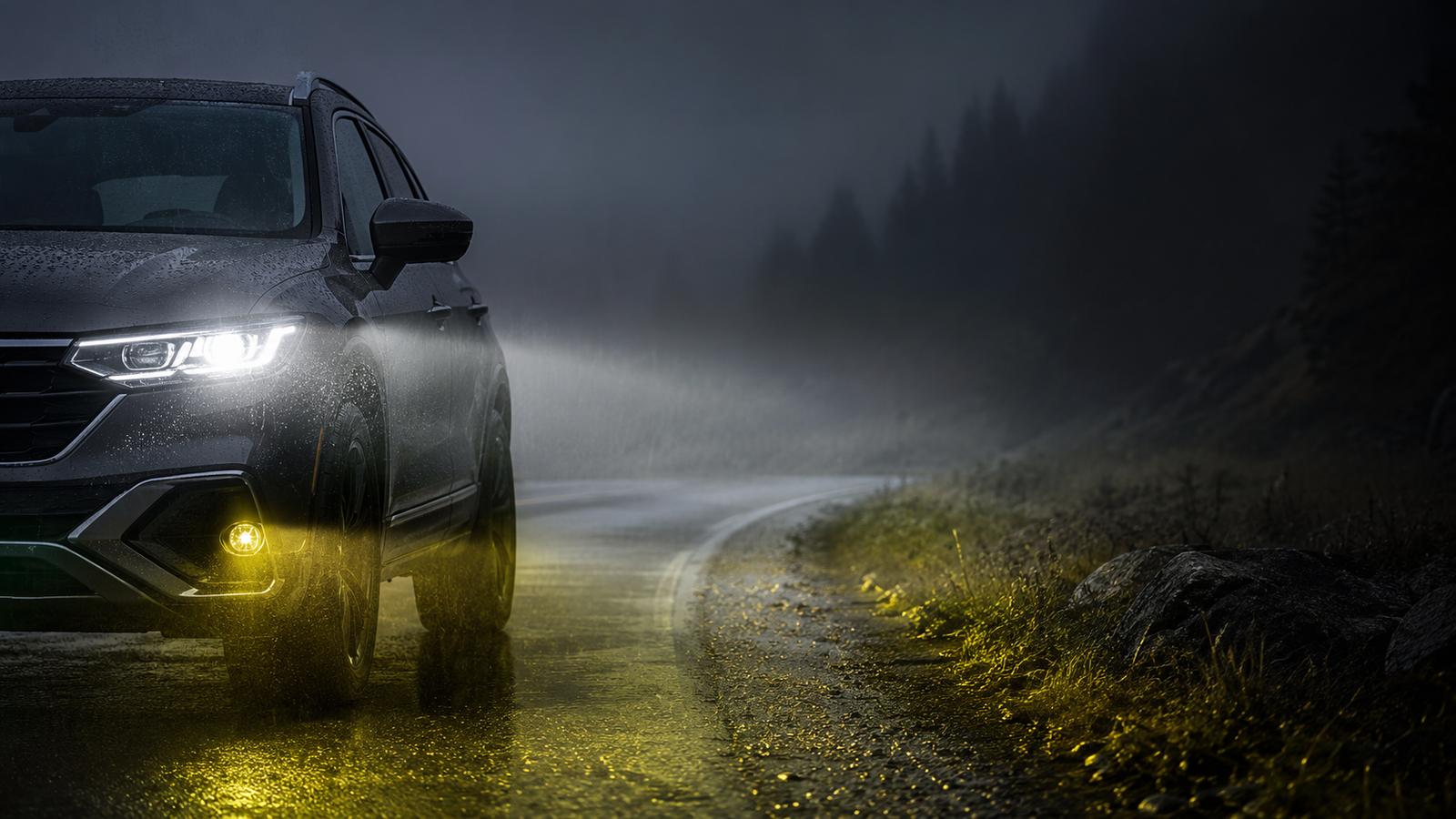Driving in Rain and Fog: How to Get More Usable Light