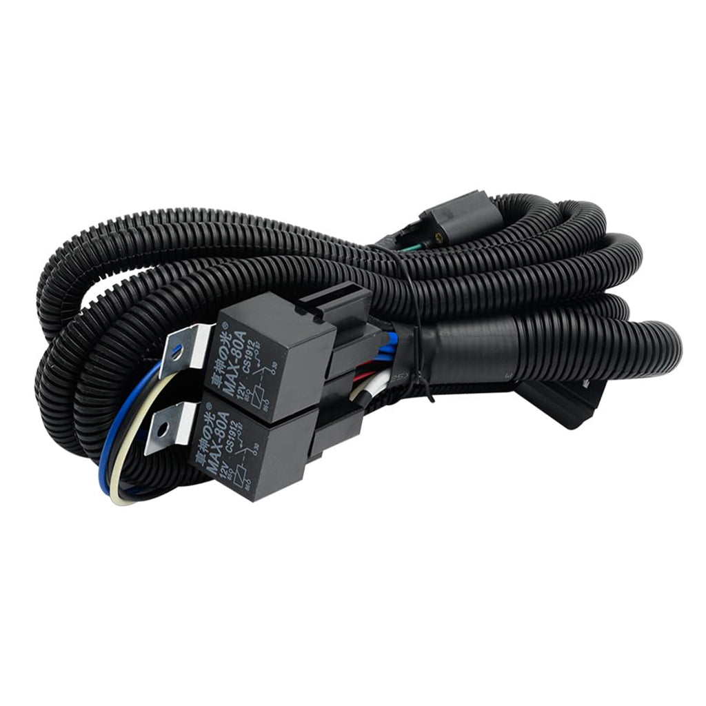 Luxster LED High-Performance Automotive Headlight Relay Harness - 40A Capacity, Designed for LED Lighting, Equipped with Overload Protection Fuse