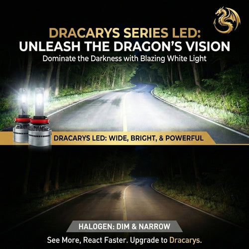 LUXSTER 2026 Dracarys 100,000LM LED Headlight Bulbs with Vapor Chamber Cooling, 55W/85W Dual Power Mode, CANBUS Ready, 6500K Xenon White, 2 Pack