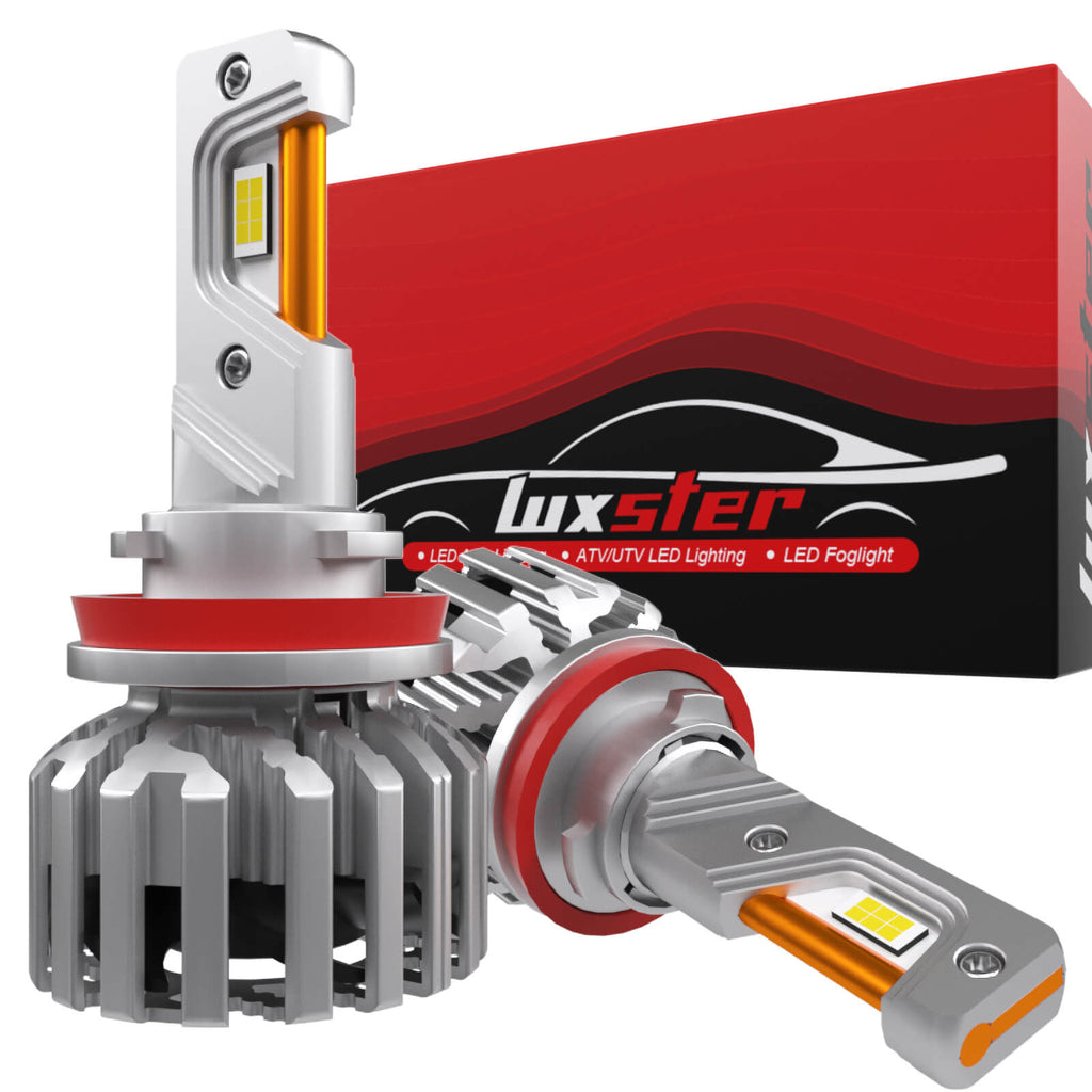 AUXITO 9012 HIR2 LED Headlight Bulbs – 100000LM Super Bright, 60W, 50000hrs Lifespan (Fanless & Noiseless)